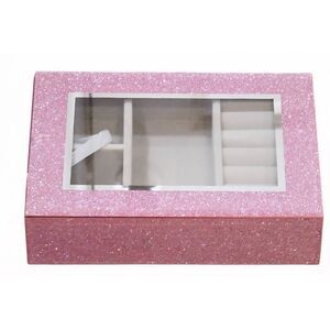 Allure Pink Glitter Jewelry Organizer